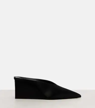 Alaïa Alaïa Cube 75 satin wedge mules | Thumbnail 4 Alaïa Alaïa Cube 75 satin wedge mules | Thumbnail 4