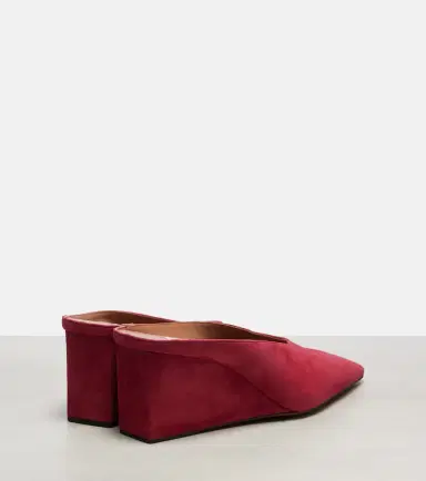 Alaïa Alaïa Cube 75 suede wedge mules | Thumbnail 3 Alaïa Alaïa Cube 75 suede wedge mules | Thumbnail 3