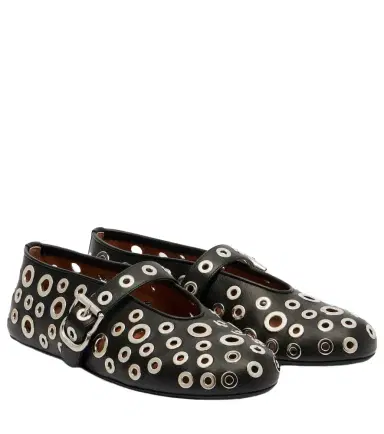 Alaïa Alaïa Studded leather ballet flats | Thumbnail 1 Alaïa Alaïa Studded leather ballet flats | Thumbnail 1