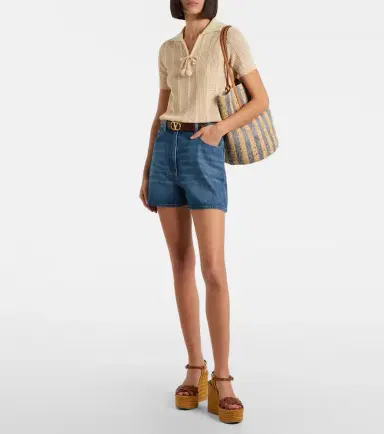 Valentino Garavani Bribri 120 leather-trimmed raffia espadrille wedges | Thumbnail 6 Valentino Garavani Bribri 120 leather-trimmed raffia espadrille wedges | Thumbnail 6