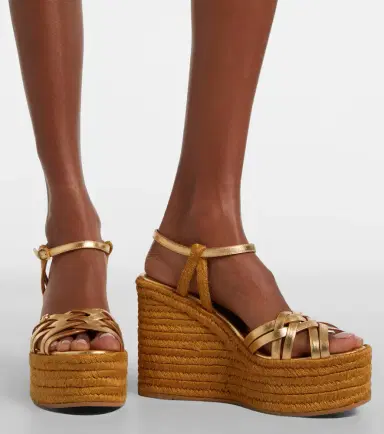 Valentino Garavani VLogo leather espadrille wedges | Thumbnail 5 Valentino Garavani VLogo leather espadrille wedges | Thumbnail 5