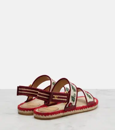 Valentino Garavani Leather-trimmed espadrille sandals | Thumbnail 2 Valentino Garavani Leather-trimmed espadrille sandals | Thumbnail 2