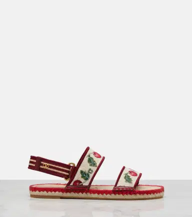 Valentino Garavani Leather-trimmed espadrille sandals | Thumbnail 3 Valentino Garavani Leather-trimmed espadrille sandals | Thumbnail 3