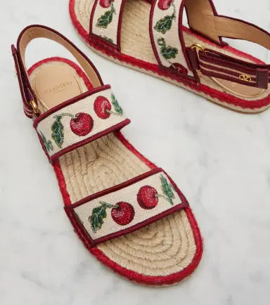 Valentino Garavani Leather-trimmed espadrille sandals | Thumbnail 4 Valentino Garavani Leather-trimmed espadrille sandals | Thumbnail 4