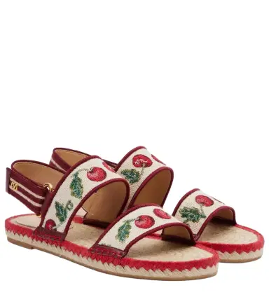 Valentino Garavani Leather-trimmed espadrille sandals | Thumbnail 1 Valentino Garavani Leather-trimmed espadrille sandals | Thumbnail 1