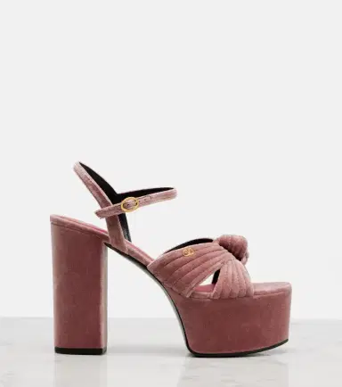Valentino Garavani Crasher 125 velvet platform sandals | Thumbnail 3 Valentino Garavani Crasher 125 velvet platform sandals | Thumbnail 3