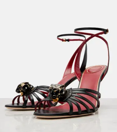 Valentino Garavani Pas De Chat 85 embellished leather sandals | Thumbnail 3 Valentino Garavani Pas De Chat 85 embellished leather sandals | Thumbnail 3