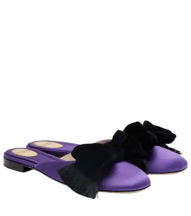 Valentino Garavani Reinette bow-detail satin flats | Thumbnail 1 Valentino Garavani Reinette bow-detail satin flats | Thumbnail 1