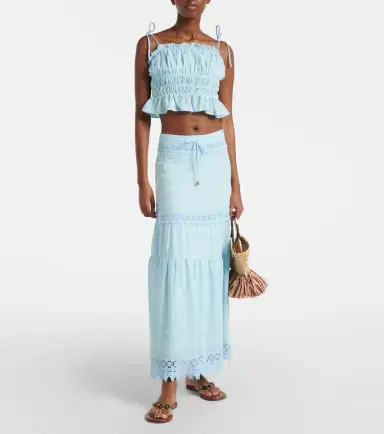 Melissa Odabash Freya broderie anglaise cotton crop top | Thumbnail 4 Melissa Odabash Freya broderie anglaise cotton crop top | Thumbnail 4