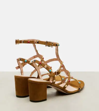 Valentino Garavani Rockstud embellished suede sandals | Thumbnail 2 Valentino Garavani Rockstud embellished suede sandals | Thumbnail 2