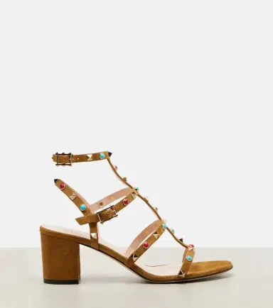 Valentino Garavani Rockstud embellished suede sandals | Thumbnail 4 Valentino Garavani Rockstud embellished suede sandals | Thumbnail 4