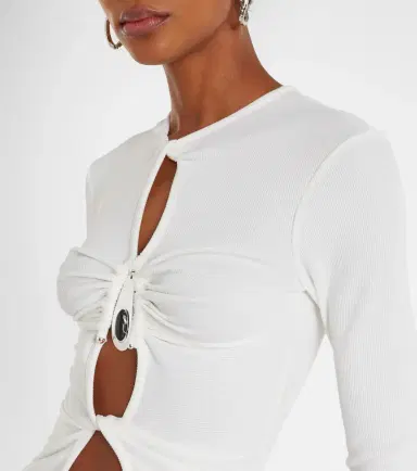Christopher Esber Cutout ribbed-knit jersey top | Thumbnail 3 Christopher Esber Cutout ribbed-knit jersey top | Thumbnail 3