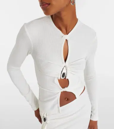 Christopher Esber Cutout ribbed-knit jersey top | Thumbnail 5 Christopher Esber Cutout ribbed-knit jersey top | Thumbnail 5