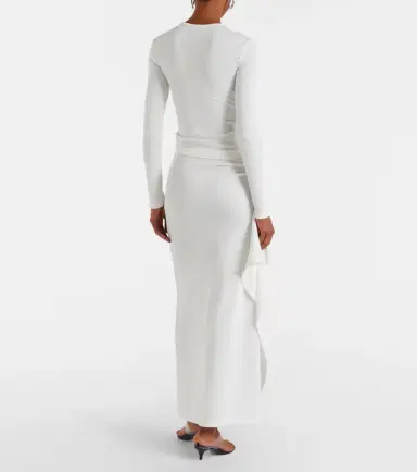 Christopher Esber Ribbed-knit draped maxi skirt | Thumbnail 2 Christopher Esber Ribbed-knit draped maxi skirt | Thumbnail 2