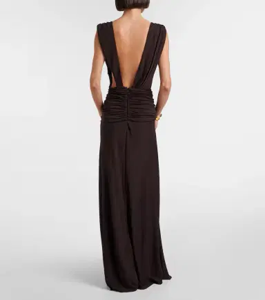 Christopher Esber Stone Pin draped jersey maxi dress | Thumbnail 3 Christopher Esber Stone Pin draped jersey maxi dress | Thumbnail 3