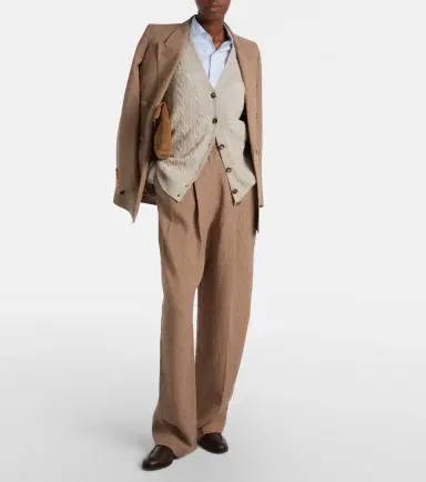 Loro Piana Walnut wool, cashmere, and silk cardigan | Thumbnail 4 Loro Piana Walnut wool, cashmere, and silk cardigan | Thumbnail 4