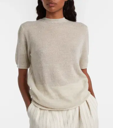 Loro Piana Walnut cashmere, wool, and silk top | Thumbnail 4 Loro Piana Walnut cashmere, wool, and silk top | Thumbnail 4