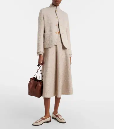 Loro Piana Cashmere, wool, and linen midi skirt | Thumbnail 4 Loro Piana Cashmere, wool, and linen midi skirt | Thumbnail 4
