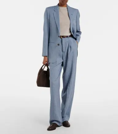 Loro Piana Hector wool, silk, and linen wide-leg pants | Thumbnail 2 Loro Piana Hector wool, silk, and linen wide-leg pants | Thumbnail 2