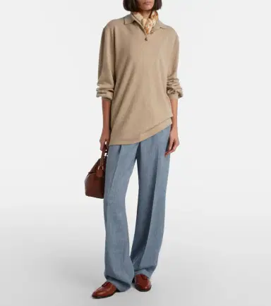 Loro Piana Classic cashmere polo sweater | Thumbnail 4 Loro Piana Classic cashmere polo sweater | Thumbnail 4