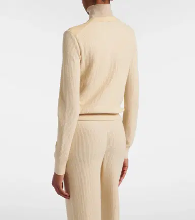 Loro Piana Acacia suede-trimmed cashmere and silk cardigan | Thumbnail 4 Loro Piana Acacia suede-trimmed cashmere and silk cardigan | Thumbnail 4