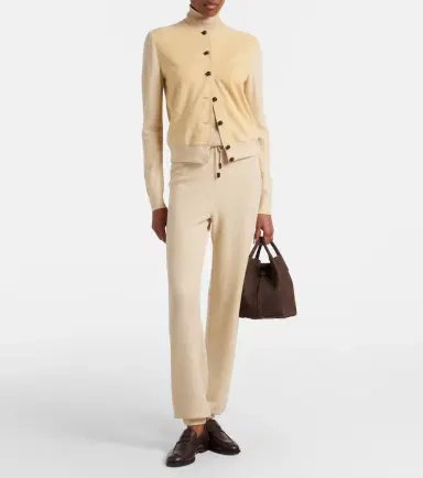 Loro Piana Acacia suede-trimmed cashmere and silk cardigan | Thumbnail 5 Loro Piana Acacia suede-trimmed cashmere and silk cardigan | Thumbnail 5