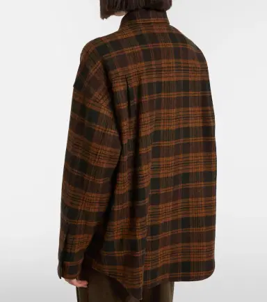 Loro Piana Darby checked wool and cashmere overshirt | Thumbnail 2 Loro Piana Darby checked wool and cashmere overshirt | Thumbnail 2