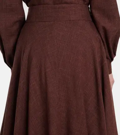 Loro Piana Petra pleated wool, silk, and linen midi skirt | Thumbnail 6 Loro Piana Petra pleated wool, silk, and linen midi skirt | Thumbnail 6