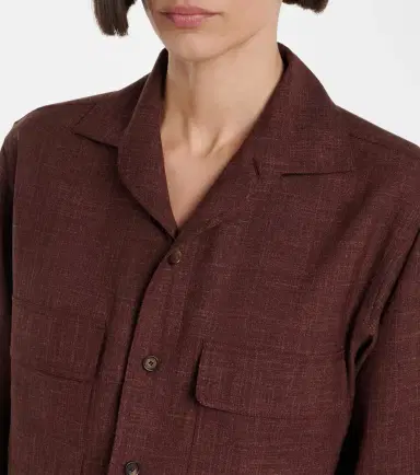 Loro Piana Ida wool, silk, and linen shirt | Thumbnail 2 Loro Piana Ida wool, silk, and linen shirt | Thumbnail 2