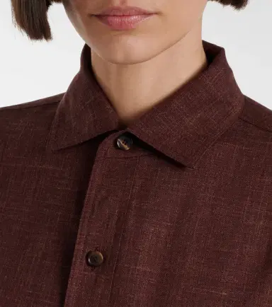 Loro Piana Ida wool, silk, and linen shirt | Thumbnail 4 Loro Piana Ida wool, silk, and linen shirt | Thumbnail 4