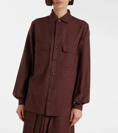 Loro Piana Ida wool, silk, and linen shirt | Thumbnail 5 Loro Piana Ida wool, silk, and linen shirt | Thumbnail 5