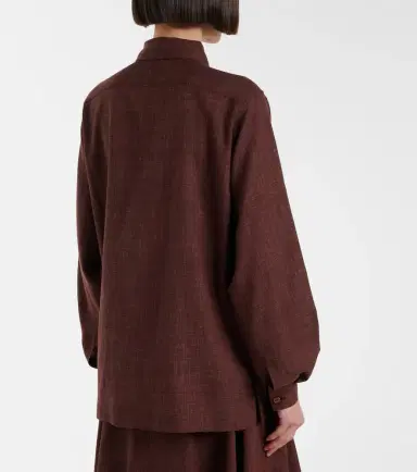 Loro Piana Ida wool, silk, and linen shirt | Thumbnail 6 Loro Piana Ida wool, silk, and linen shirt | Thumbnail 6