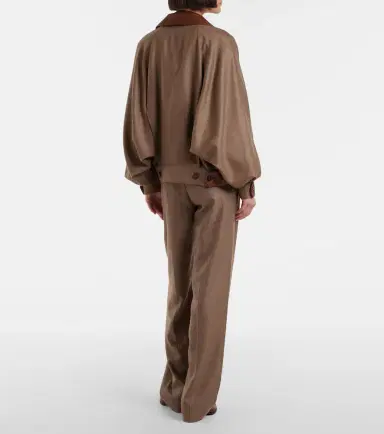 Loro Piana Chad pleated cashmere and silk wide-leg pants | Thumbnail 3 Loro Piana Chad pleated cashmere and silk wide-leg pants | Thumbnail 3