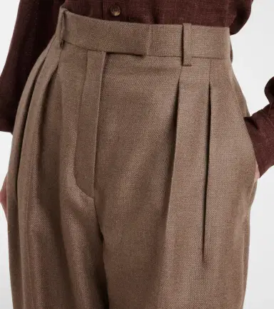 Loro Piana Chad pleated cashmere and silk wide-leg pants | Thumbnail 5 Loro Piana Chad pleated cashmere and silk wide-leg pants | Thumbnail 5