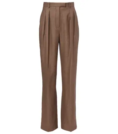 Loro Piana Chad pleated cashmere and silk wide-leg pants | Thumbnail 1 Loro Piana Chad pleated cashmere and silk wide-leg pants | Thumbnail 1