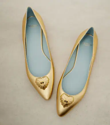 Valentino Garavani Caur Royal metallic leather ballet flats | Thumbnail 3 Valentino Garavani Caur Royal metallic leather ballet flats | Thumbnail 3