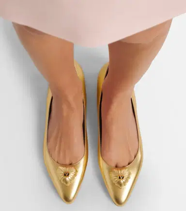Valentino Garavani Caur Royal metallic leather ballet flats | Thumbnail 5 Valentino Garavani Caur Royal metallic leather ballet flats | Thumbnail 5