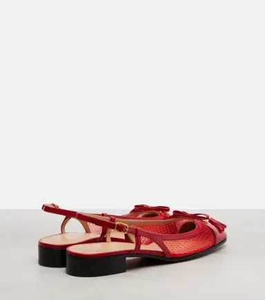 Valentino Garavani Valet Du Roi leather and mesh slingback flats | Thumbnail 2 Valentino Garavani Valet Du Roi leather and mesh slingback flats | Thumbnail 2