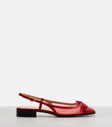 Valentino Garavani Valet Du Roi leather and mesh slingback flats | Thumbnail 3 Valentino Garavani Valet Du Roi leather and mesh slingback flats | Thumbnail 3