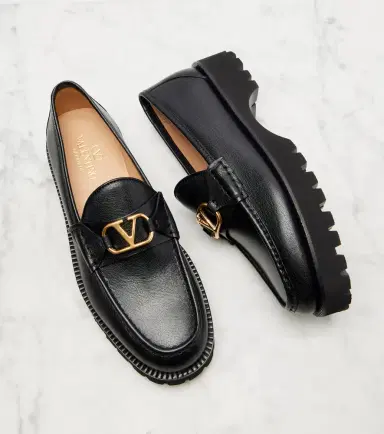 Valentino Garavani VLogo leather platform loafers | Thumbnail 2 Valentino Garavani VLogo leather platform loafers | Thumbnail 2