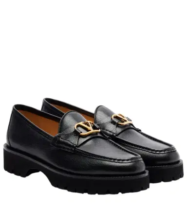 Valentino Garavani VLogo leather platform loafers | Thumbnail 1 Valentino Garavani VLogo leather platform loafers | Thumbnail 1