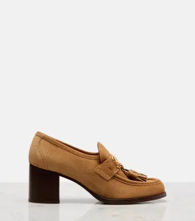 Valentino Garavani VLogo 60 suede loafer pumps | Thumbnail 2 Valentino Garavani VLogo 60 suede loafer pumps | Thumbnail 2