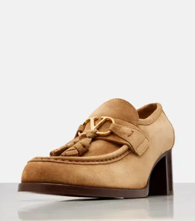 Valentino Garavani VLogo 60 suede loafer pumps | Thumbnail 3 Valentino Garavani VLogo 60 suede loafer pumps | Thumbnail 3