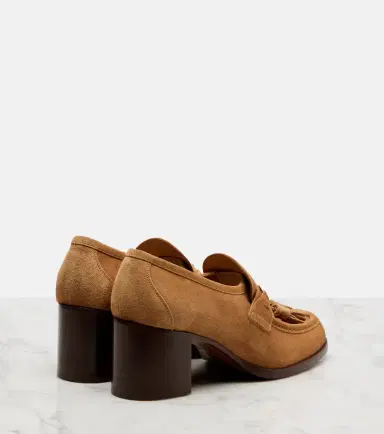 Valentino Garavani VLogo 60 suede loafer pumps | Thumbnail 4 Valentino Garavani VLogo 60 suede loafer pumps | Thumbnail 4
