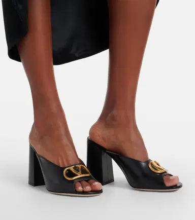 Valentino Garavani VLogo leather mules | Thumbnail 6 Valentino Garavani VLogo leather mules | Thumbnail 6