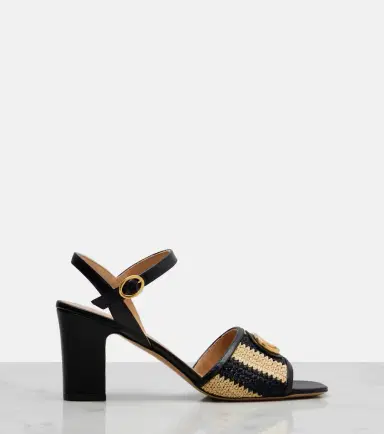Valentino Garavani VLogo crochet leather sandals | Thumbnail 3 Valentino Garavani VLogo crochet leather sandals | Thumbnail 3