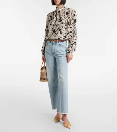 Valentino Garavani VLogo leather-trimmed raffia slingback pumps | Thumbnail 5 Valentino Garavani VLogo leather-trimmed raffia slingback pumps | Thumbnail 5