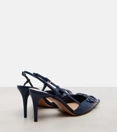Valentino Garavani VLogo 80 patent leather slingback pumps | Thumbnail 4 Valentino Garavani VLogo 80 patent leather slingback pumps | Thumbnail 4