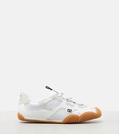Valentino Garavani Amphibia suede-trimmed sneakers | Thumbnail 4 Valentino Garavani Amphibia suede-trimmed sneakers | Thumbnail 4