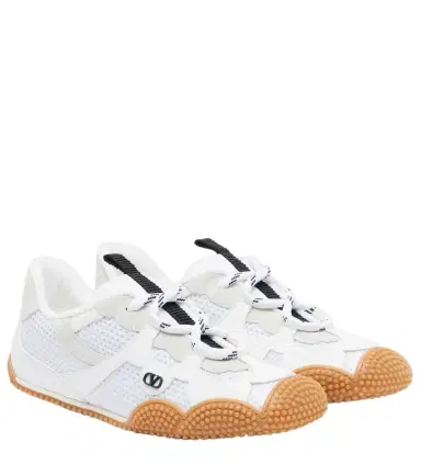Valentino Garavani Amphibia suede-trimmed sneakers | Thumbnail 1 Valentino Garavani Amphibia suede-trimmed sneakers | Thumbnail 1